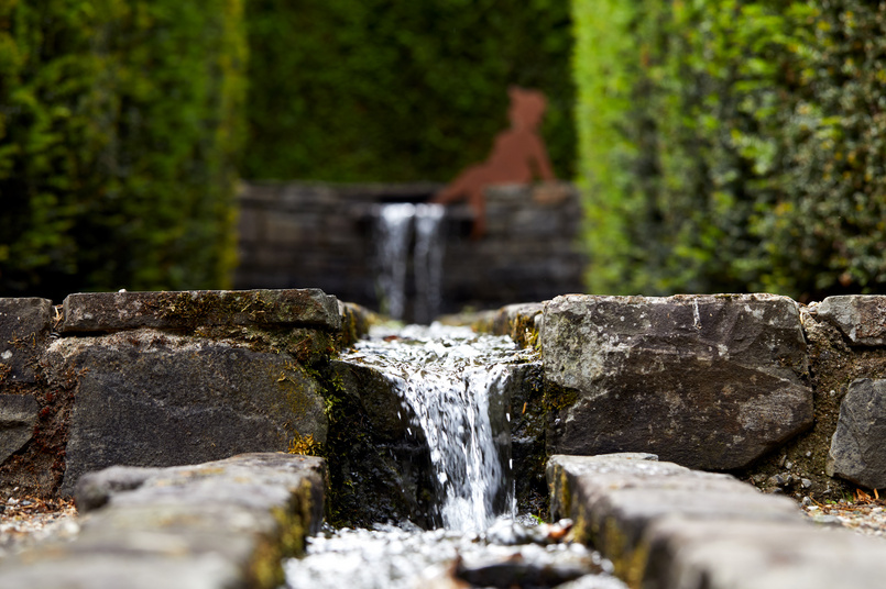 Wasser-Elemente in naturnahem Garten in Neunkirchen